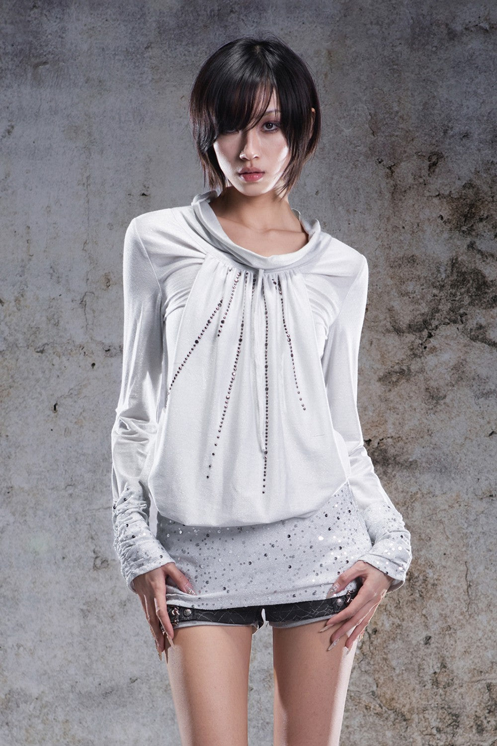 Elara Shimmer Mini Dress