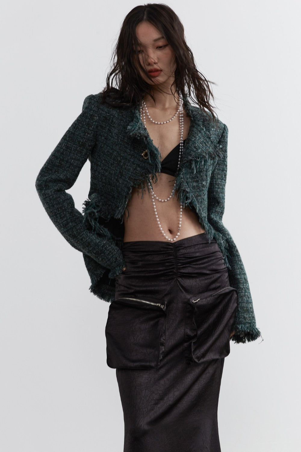 Frayed Tweed Cardigan