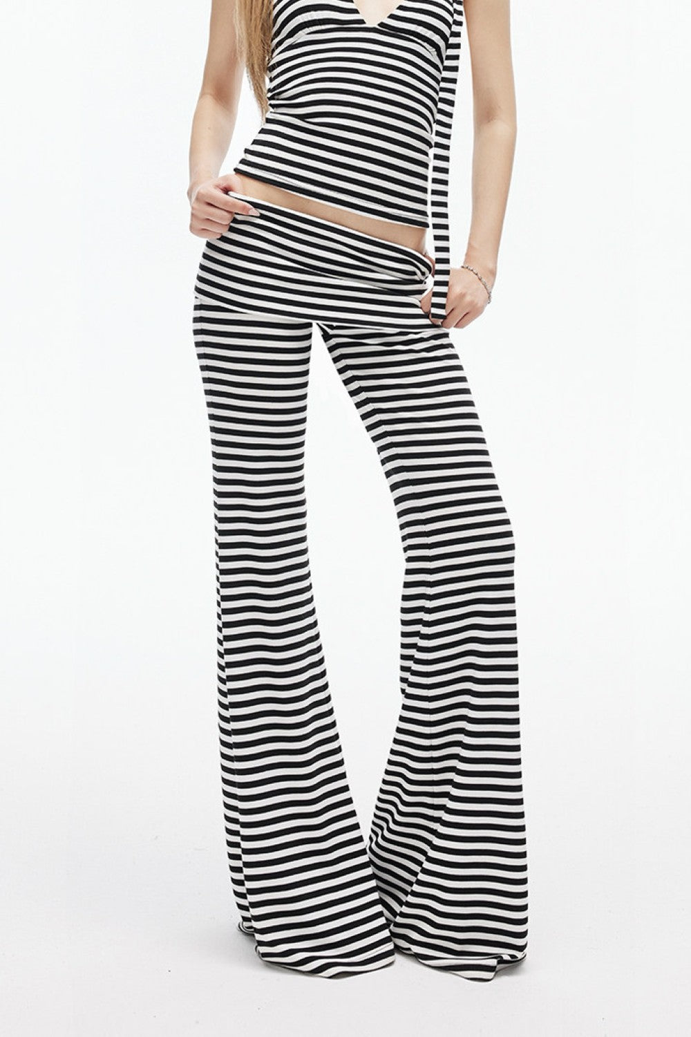 Chloe Striped Flare Leggings