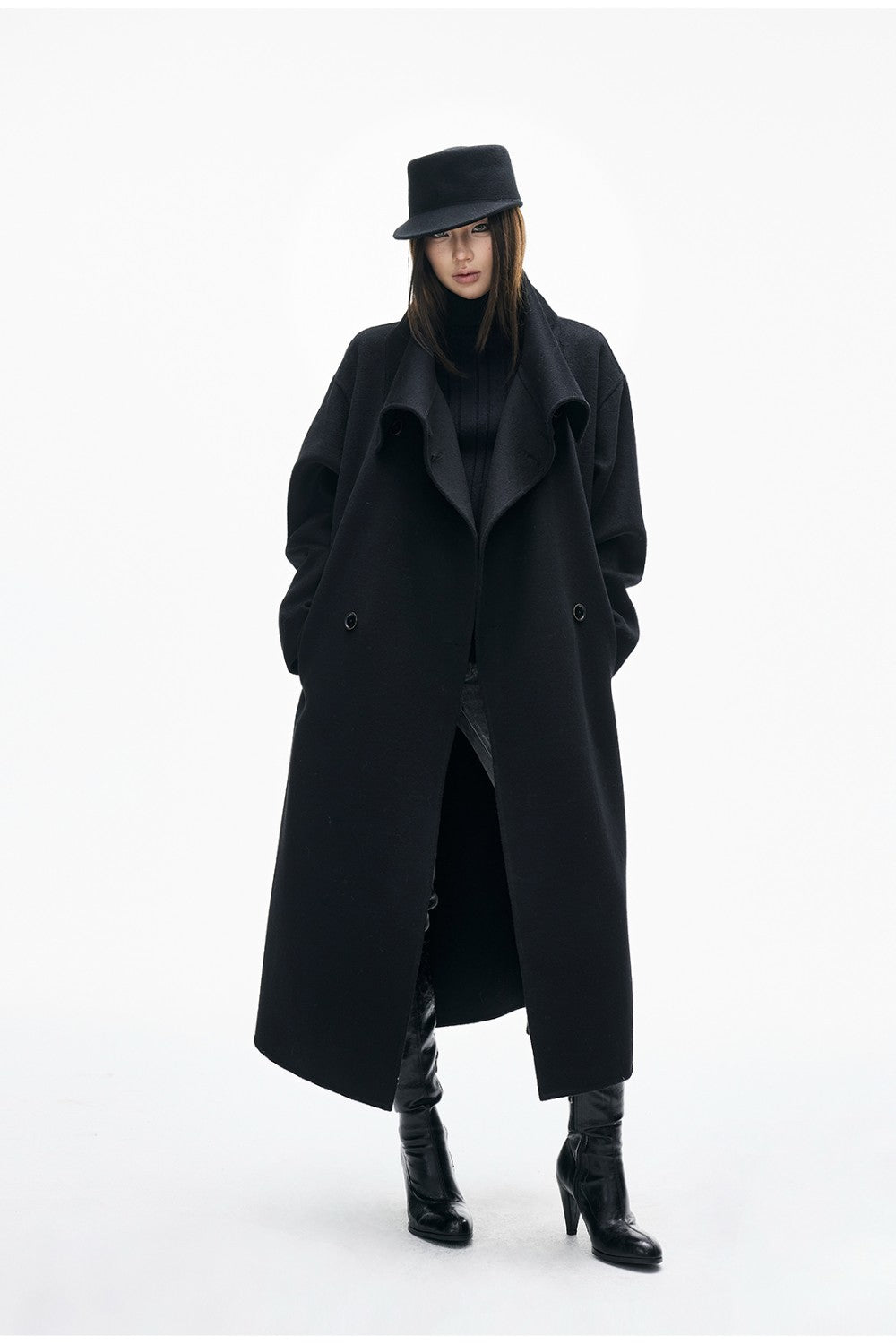 Oversized Wool Trench Coat