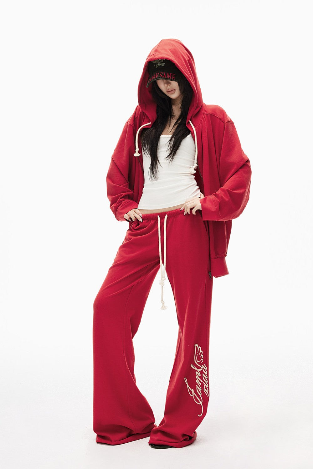 Cherry Cloud Script Sweatpants