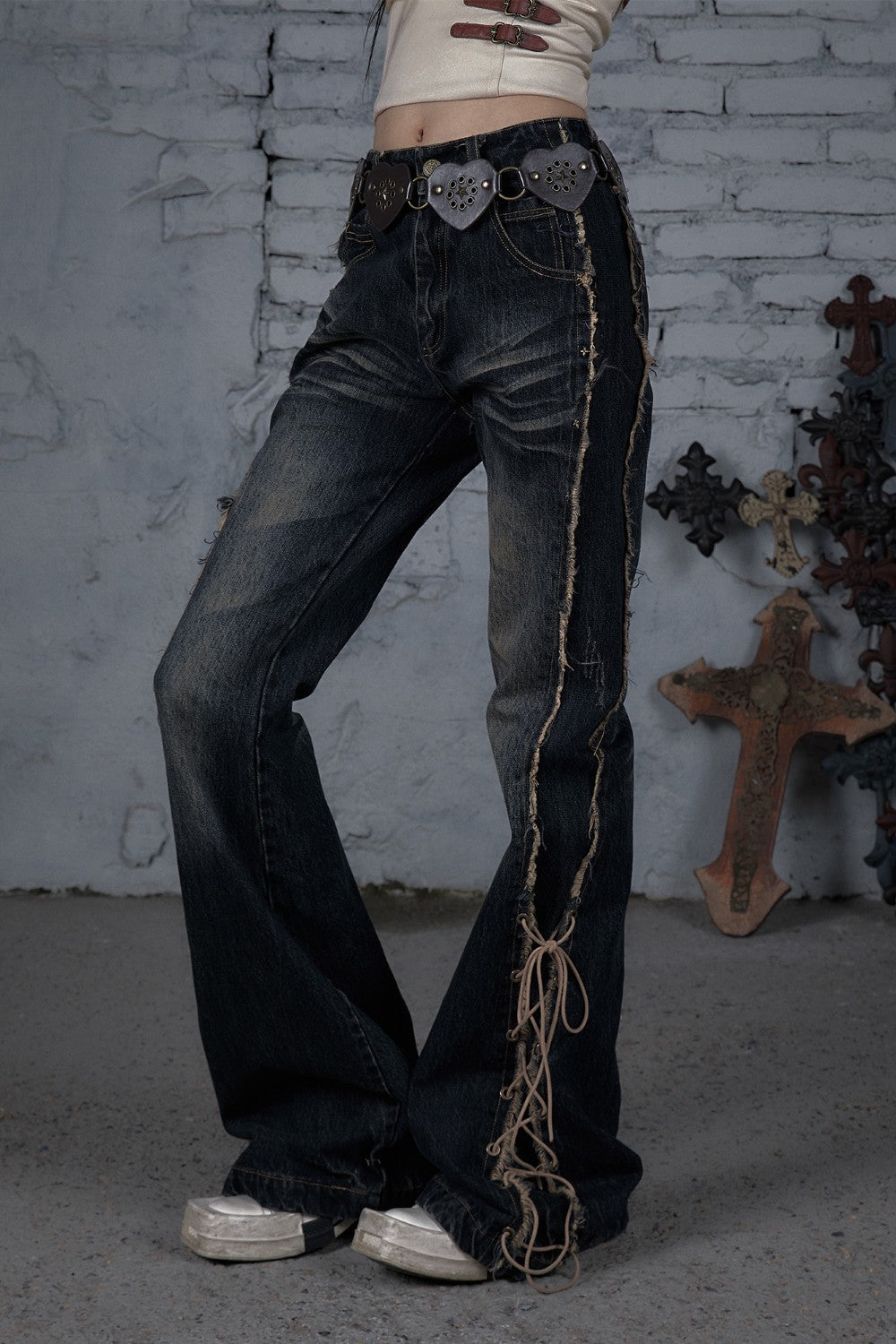 Frayed Denim Jeans