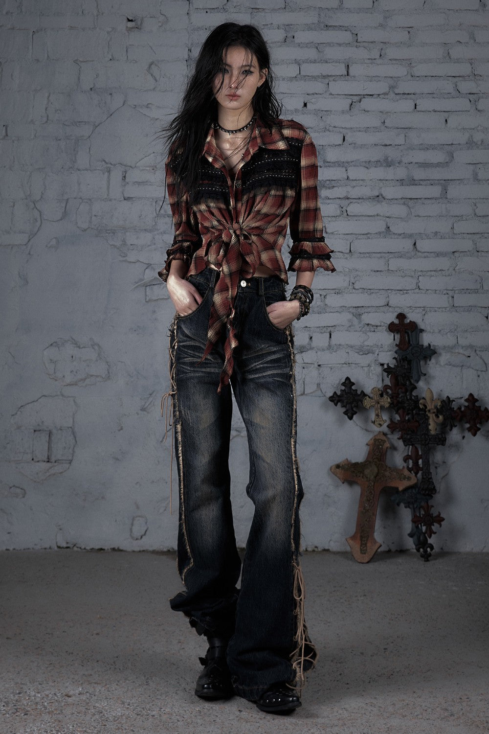 Frayed Denim Jeans
