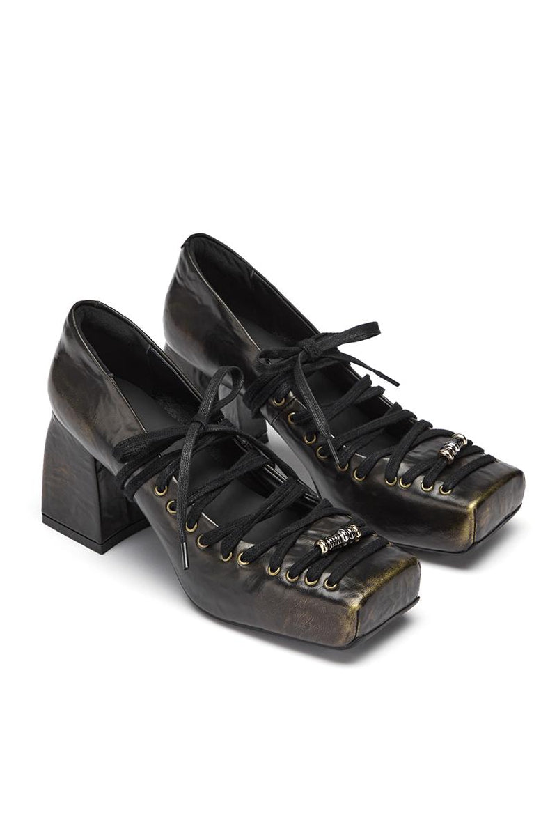 Gilded Ribbon Court Heels