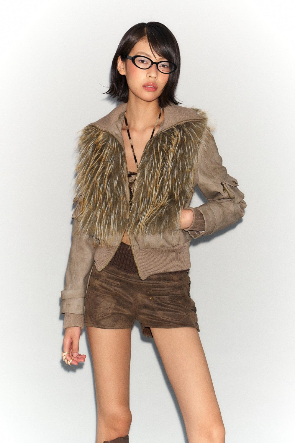 Fur Denim Jacket