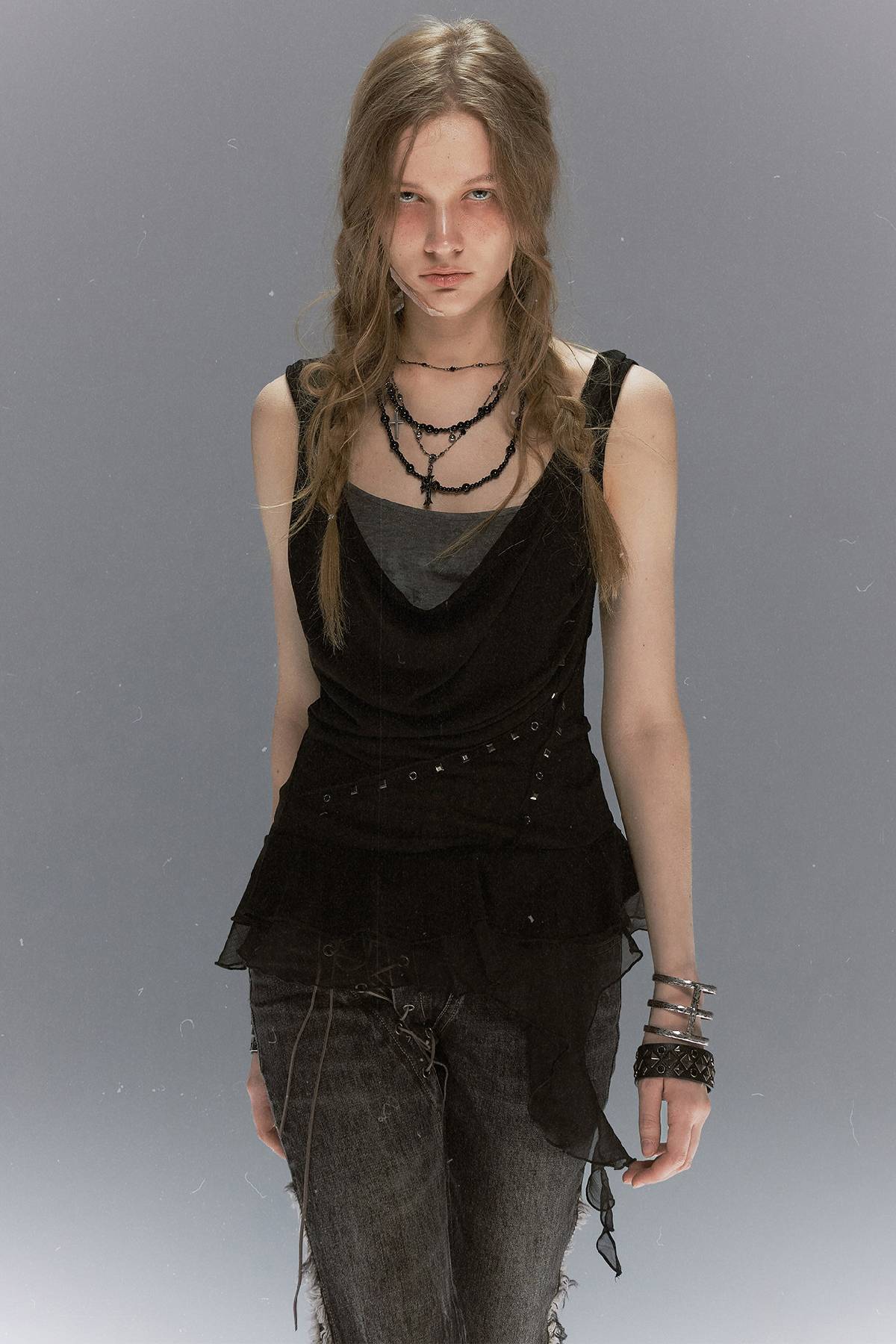 Layered Chiffon Tank Top