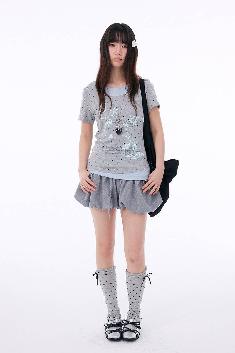 Polka Dot Graphic Tee