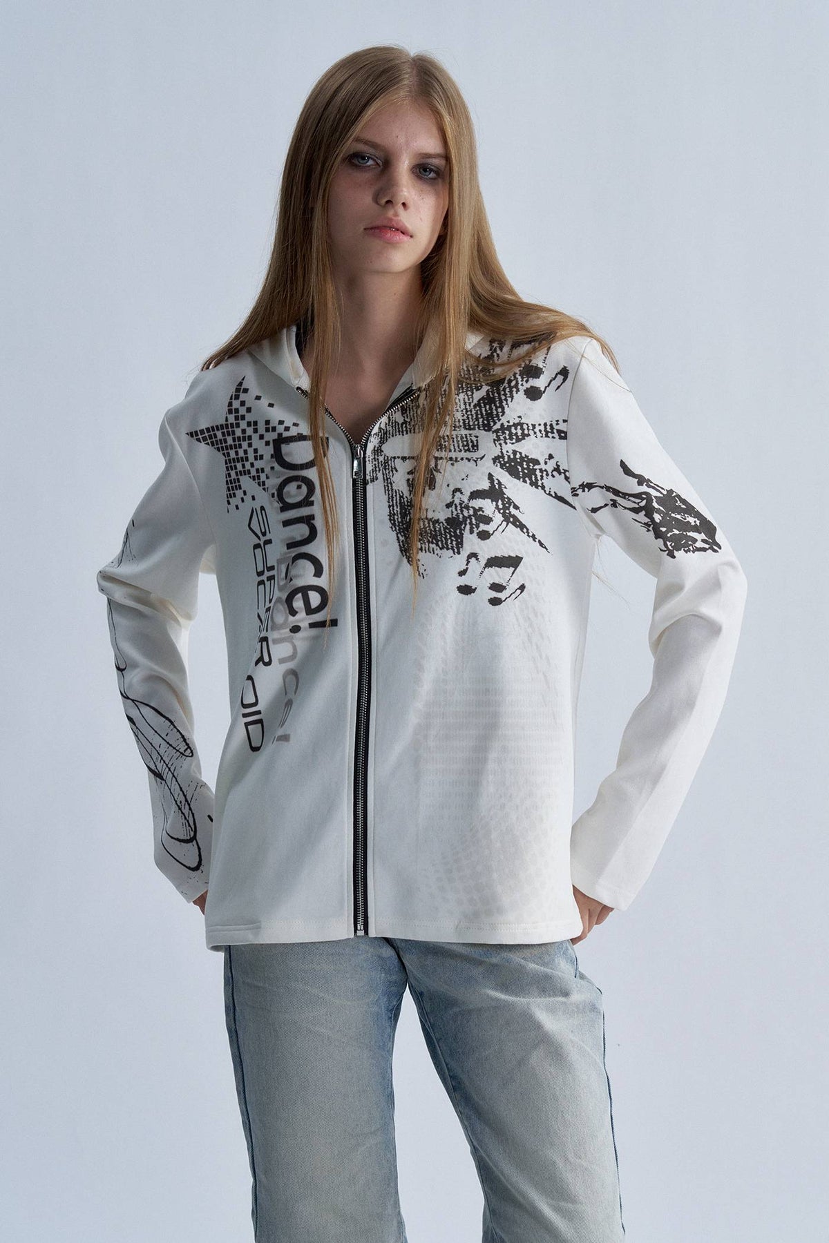 Digital Noise Graphic Hoodie