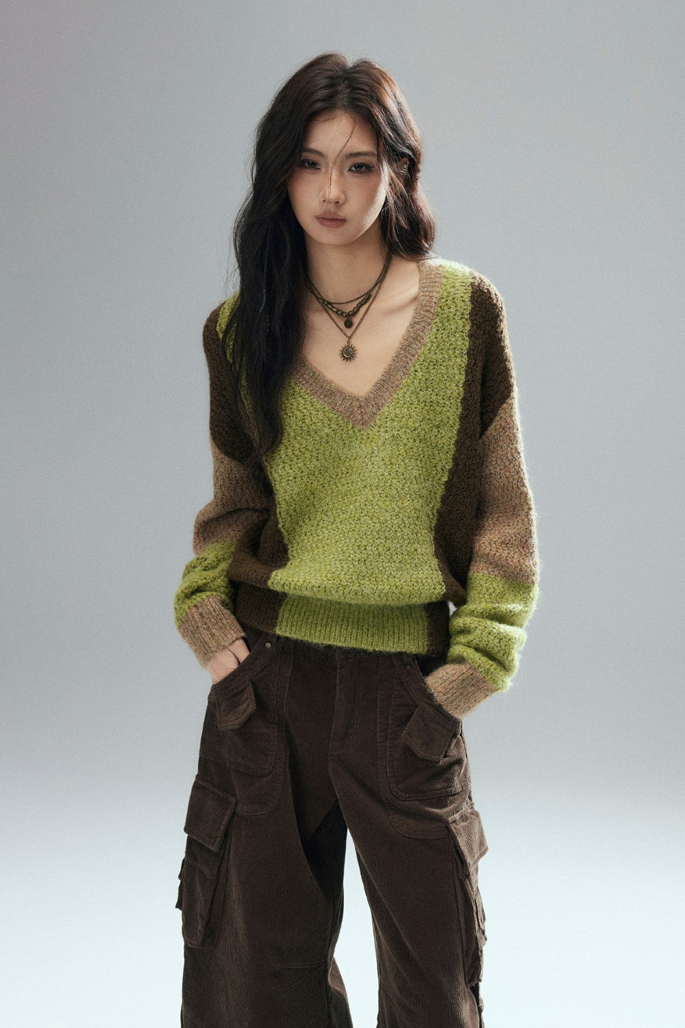 Arlo V-Neck Colorblock Sweater