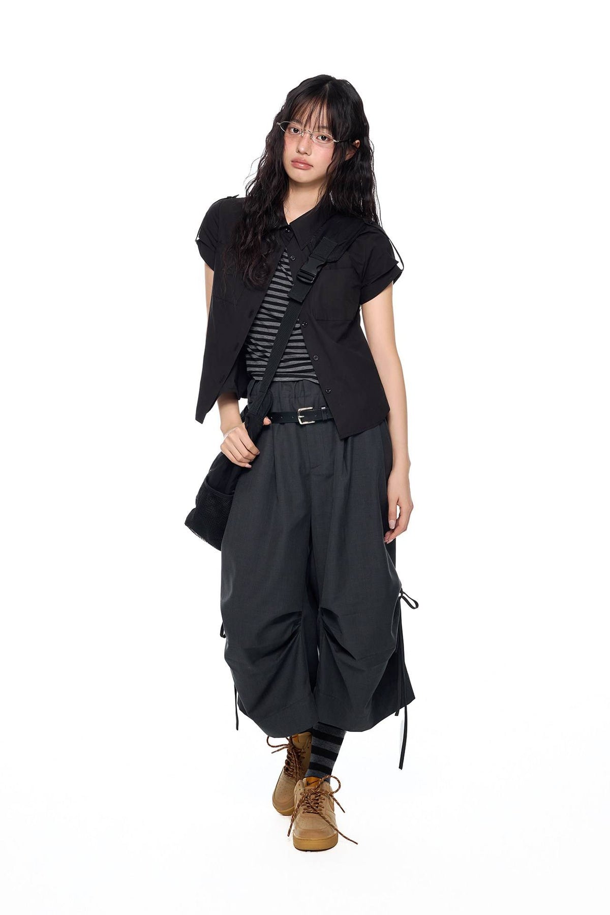 Relaxed Belt Detail Pants