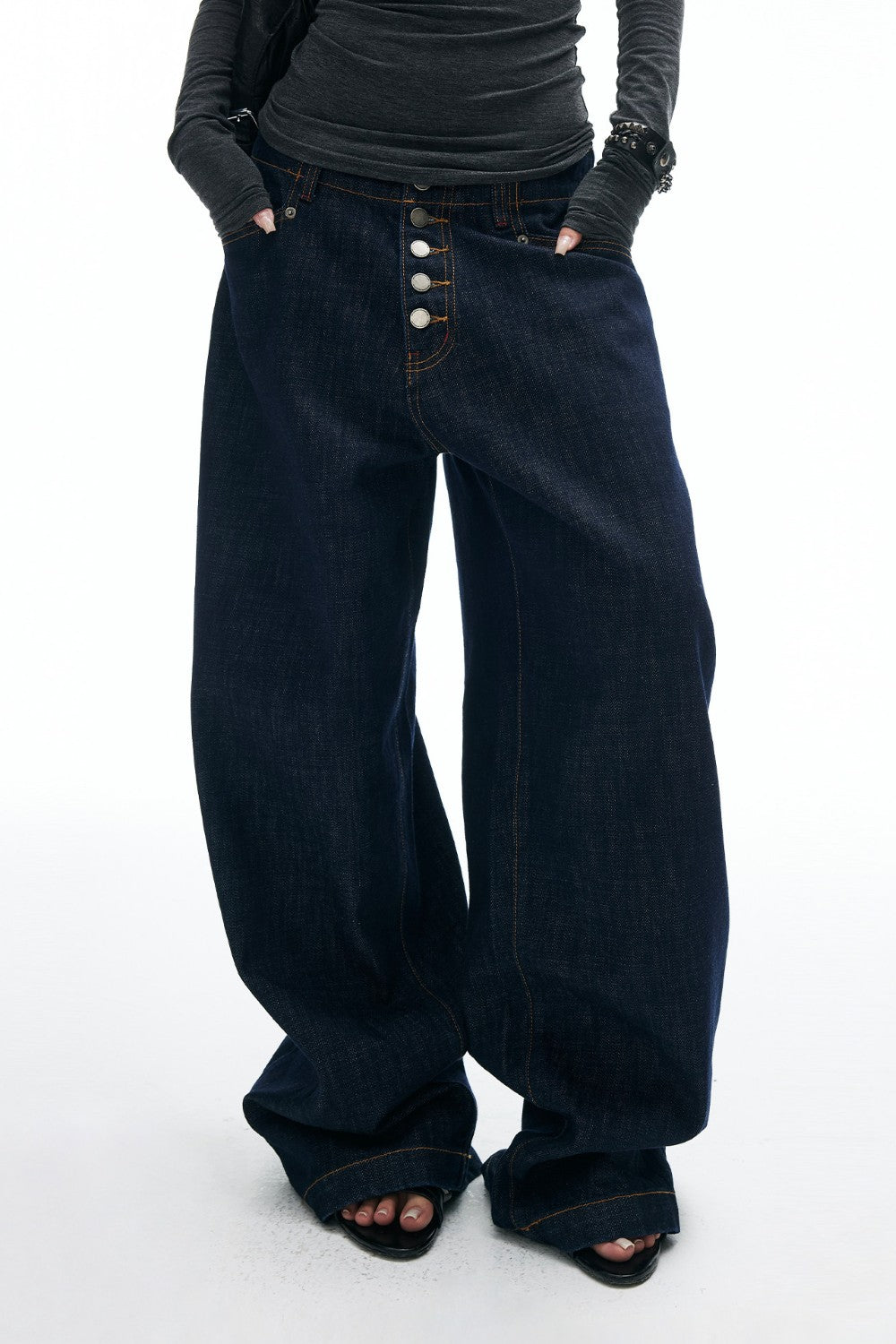 Iris Vintage Button Jeans