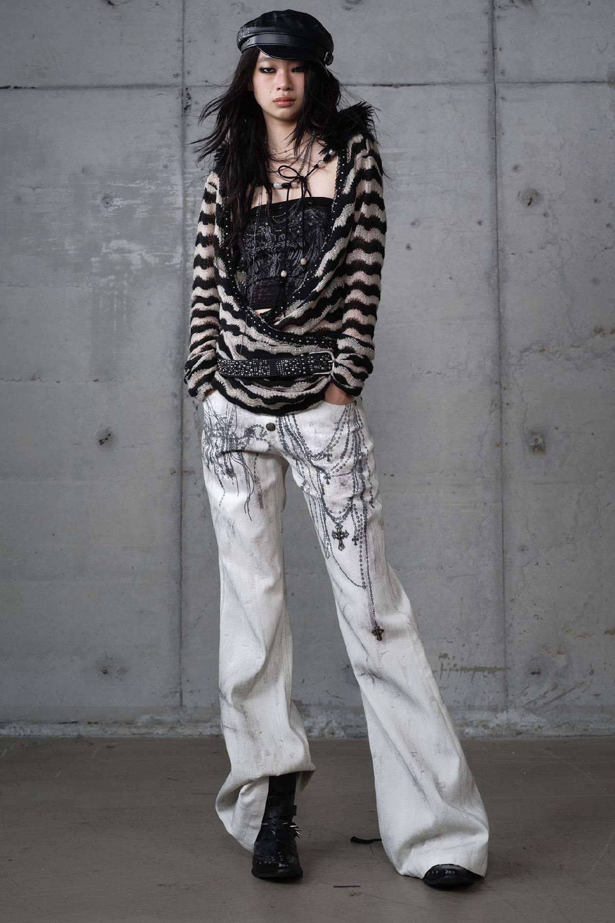 Grunge Chain Wide-Legs