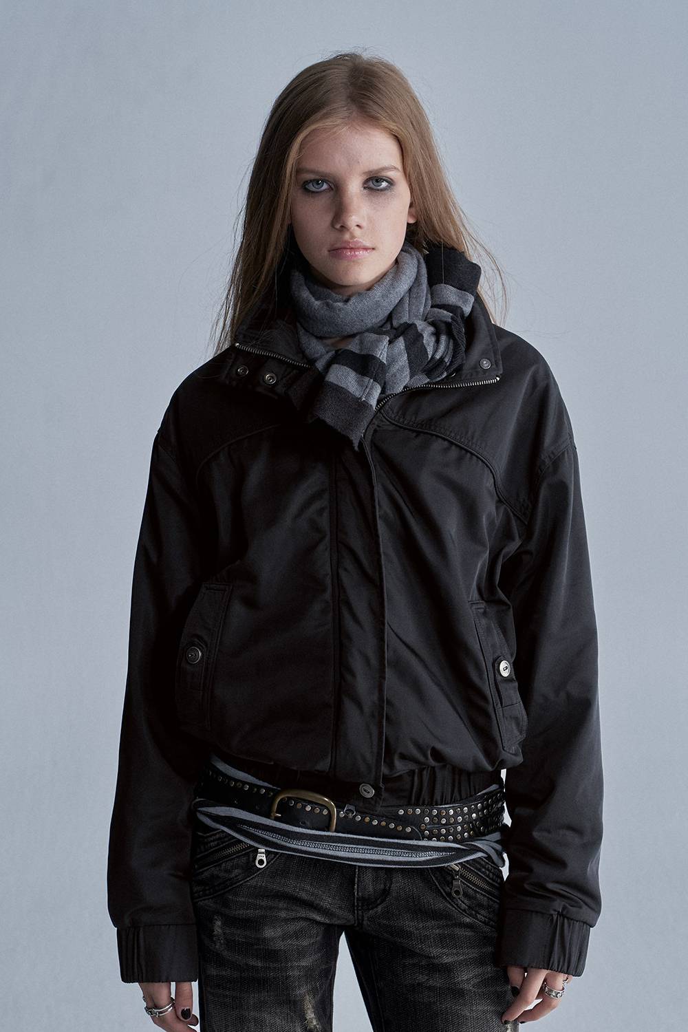 Cropped Panelled Fleece Jacket