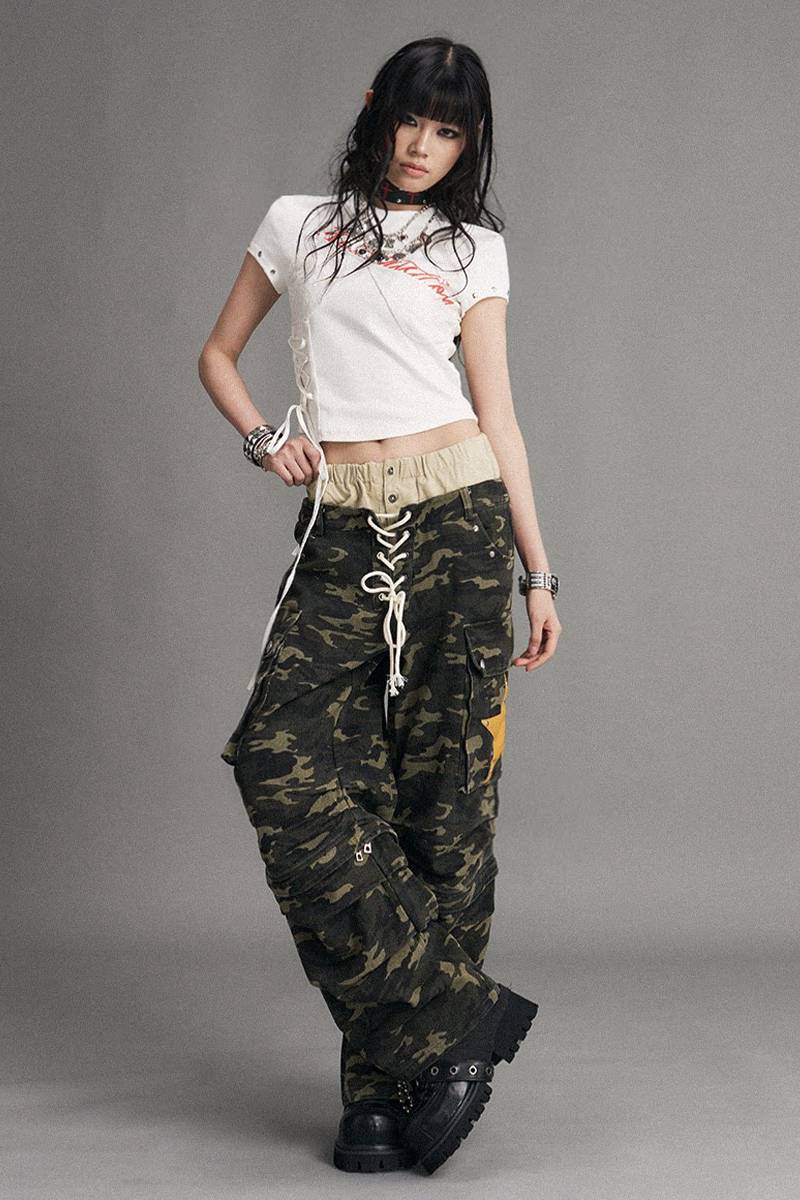 Detachable Camo Cargo Pants