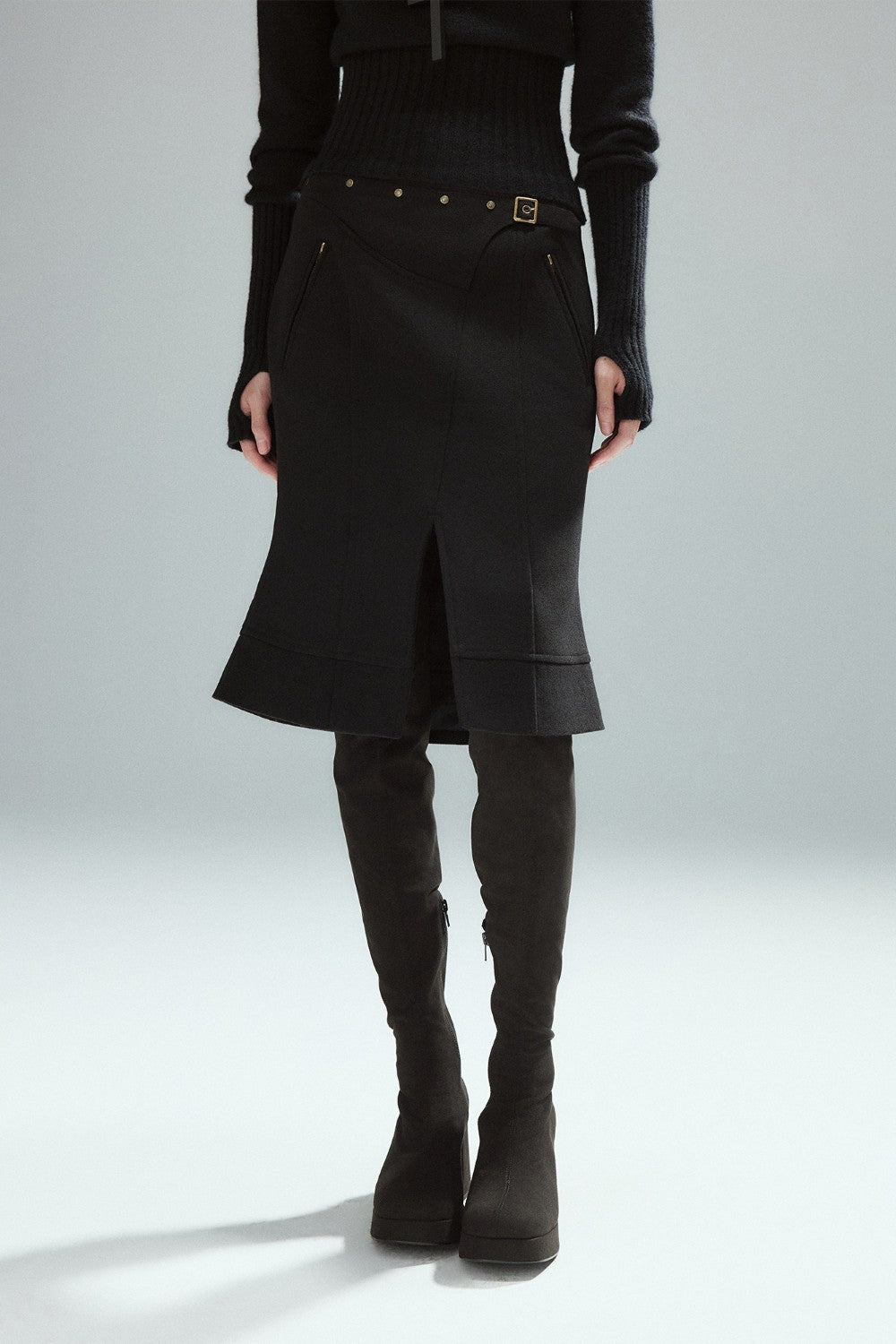 Elix Buckle Accent Skirt