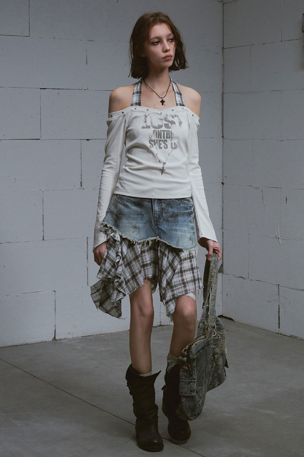 Flannel Layered Skirt